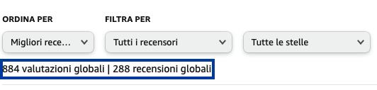 differenza tra recensioni e valutazioni amazon