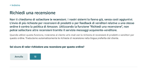 chiedere feedback clienti amazon per aumentare le recensioni